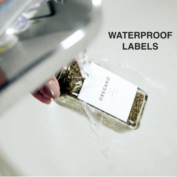 🆕 146 MINIMALIST SPICE JAR LABELS SET - Waterproof Labels ~ White w/ Black Font - Picture 5 of 13